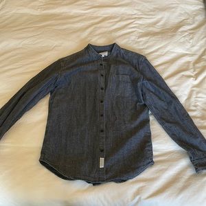 Frank & Oak Band Collar Button Down | Size S